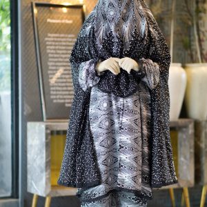 Khimar & Plaju Set white & Black