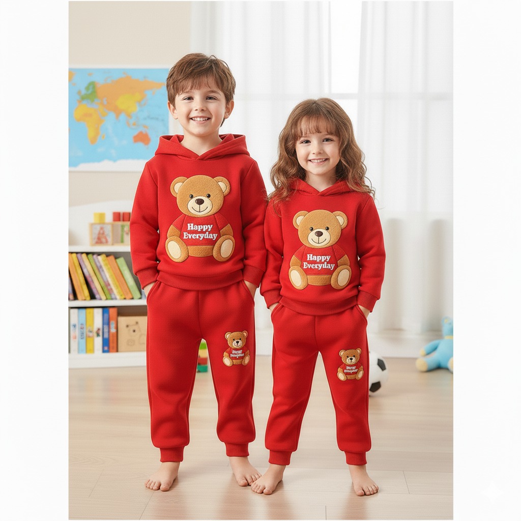 Elegant Stylish Baby Hoodie Red Set