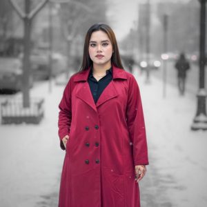 Stylish Ladies Overcoat ( Button System)