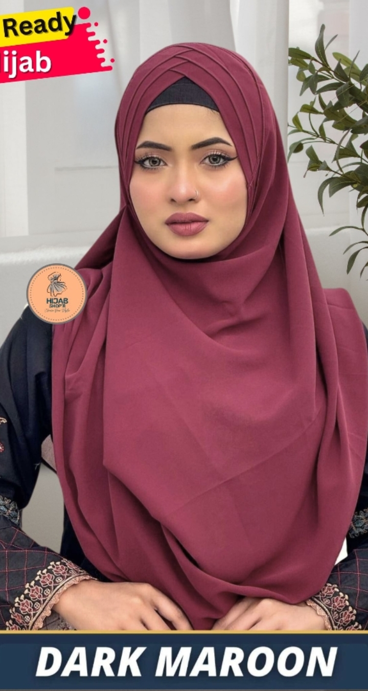 প্রিমিয়াম কোয়ালিটি রেডি হিজাব । ফ্রি সাইজ