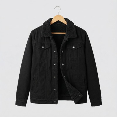 Denim Sherpa Lined Jacket - Image 2