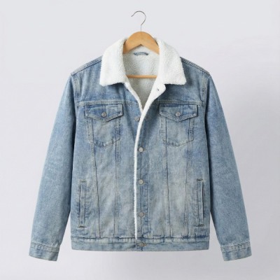 Denim Sherpa Lined Jacket