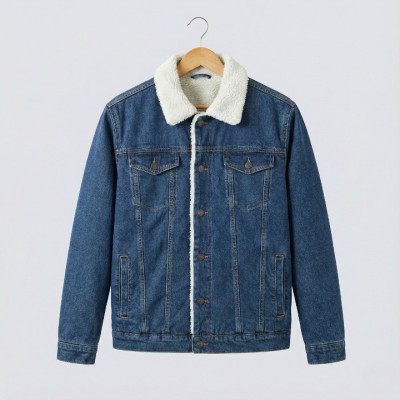 Denim Sherpa Lined Jacket - Image 3