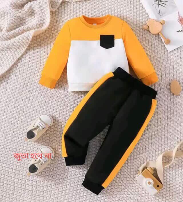 Elegant Stylish Baby sweetshart and trouser Set - Image 2