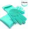 2Pcs Magic Silicone Dish Washing Gloves(2Pcs)2