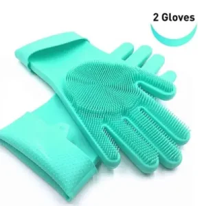 2Pcs Magic Silicone Dish Washing Gloves(2Pcs)2