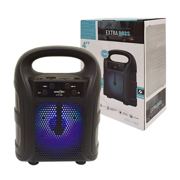 VGREATNICE GTS-1386 Bluetooth, USB, TF Card & FM Radio Supported 4 Inch Driver Lighting Effects Speaker - Image 2