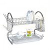 2 Layer Dish Drainer Rack Stainless Steel