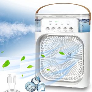 3Air Cooling USB Fan with LED Night Light Water Fan