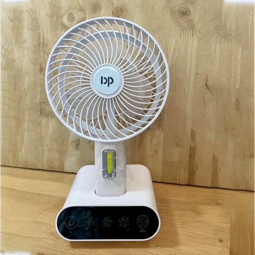 DP Rechargeable Touch Mini Table Fan With Lamp - DP-76242