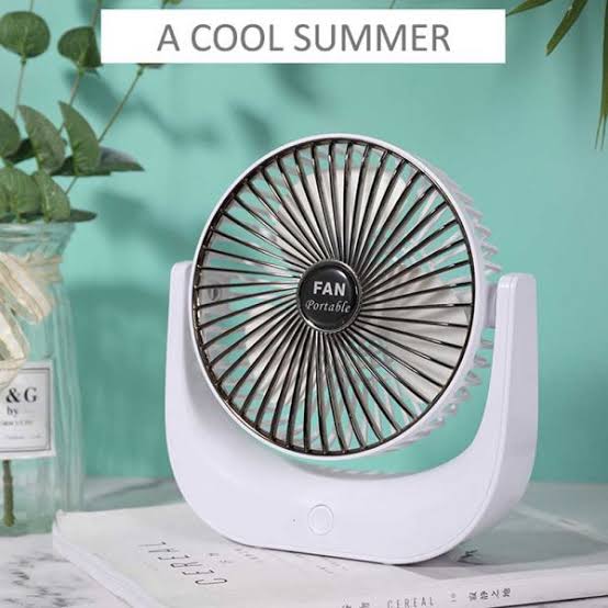 Desktop Mini Fan, Wide Angle Portable Rechargeable Desk Fan2
