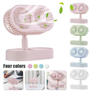 Double Motor Folding Table Top Fan2