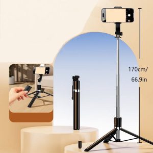 R1L 3-In-1 Wireless Bluetooth Remote Selfie Stick With Tripod2