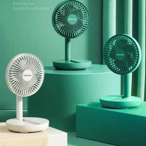 Rechargeable 5-inches Folding fan HCZ21 Green colour