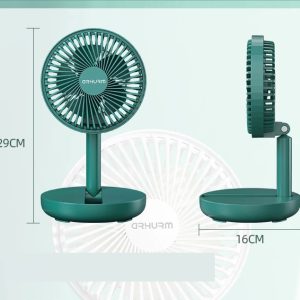 Rechargeable 5-inches Folding fan HCZ21 Green colour2