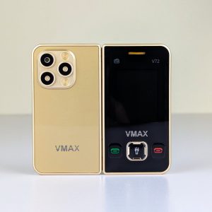 Vmax v72 flip Folding Phone Two Display Gold