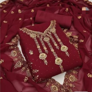 Embroidary Georjet Three Piece