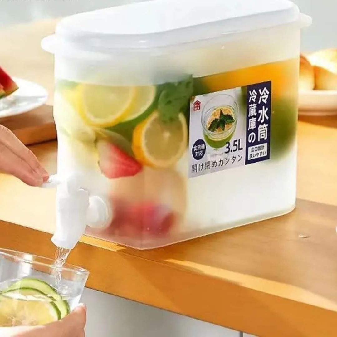 3.5L Cold Water and Juice Dispenser with Push Tap