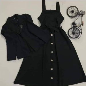 Denim style Ladies Blazer Gown Tops
