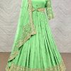 Premium Semi-Stitched Georgette Embroidered Floor-Length Anarkali Party Wea