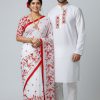 Luxury Sharee Panjabi Couple Dress Set with Blouse Piece