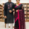 Premium Sharee Panjabi Couple Dress Set – Elegant Matching Outfit for Couples