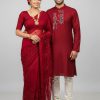 Stylish Premium Sharee and Panjabi Matching Couple Dress