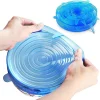 6Pcs Silicone Stretch Lids Reusable Food Storage Reusable Various Sizes Cover for Bowls
