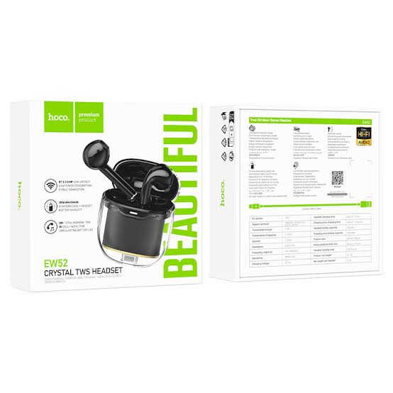 HOCO EW52 Wireless Earbuds – Bluetooth 5.3 | HD Sound | Touch Control | Long Battery Backup - Image 2