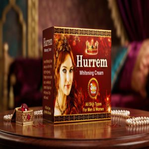 Hurrem All-Skin Whitening Glow Cream, skin care cream for men and women, all skin types brightening and glow face cream, skincare product for smooth and soft skin texture, cosmetic whitening glow cream packaging.