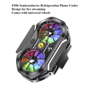 Dual Fan Mobile Cooling Fan FS06 – RGB Gaming Phone Cooler | Fast Cooling System