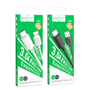 HOCO X88 3.0A Fast Charging Type-C Data Cable – Super Fast & Durable