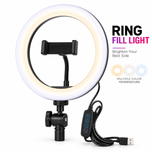 10 Inch LED Ring Light with Tripod & Phone Holder