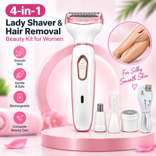 4-in-1 Rechargeable Lady Shaver & Hair Removal Beauty Kit