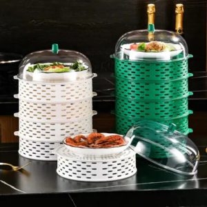 5-Layer Stackable Food Cover & Kitchen Shelf – Food Storage Organizer