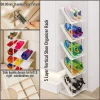 5-Layer Vertical Shoe Rack – Space-Saving Stainless Steel Shoe Stand for Home Storage