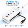 5-in-1 66W Multi-Functional Rack Charger – 2PD & 2USB Fast Charger
