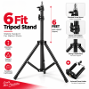 6 Ft Aluminum Light Stand Tripod