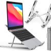 Aluminum Alloy Foldable Laptop Stand – Adjustable 7-Level Ergonomic Riser