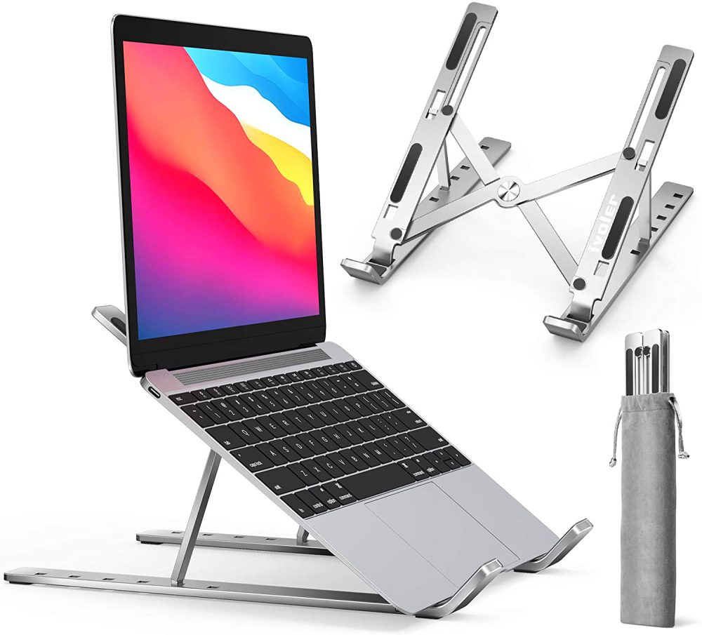 Aluminum Alloy Foldable Laptop Stand – Adjustable 7-Level Ergonomic Riser