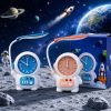 Astronaut Desk Lamp with Alarm Clock – Rechargeable Kids Study & Night Light