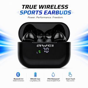 Awei T29P ANC Gaming Earbuds – Bluetooth 6.0, Low Latency & IPX6