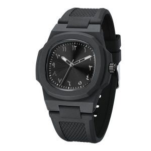 Custom Logo Arabic Dial Square Quartz Watch – Waterproof