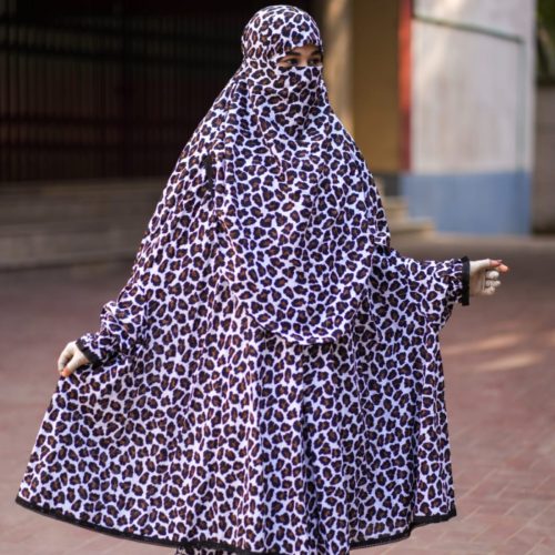 Elegant Long Palazzo Khimar Set for Women2
