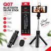 Foldable Q07 Mini Tripod & Bluetooth Selfie Stick – Extendable Portable Stand with LED Light & Wireless Remote Shutter for All Smartphones