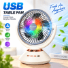 JYSUPER JY-2570 Rechargeable Table Fan – 4-Speed, LED Light, Oscillation & Solar Charging