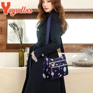 Korean sports travel shoulder bag (Blue)