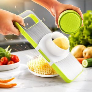 Manual Food Grater & Slicer – Stainless Steel Vegetable & Cheese Cutter