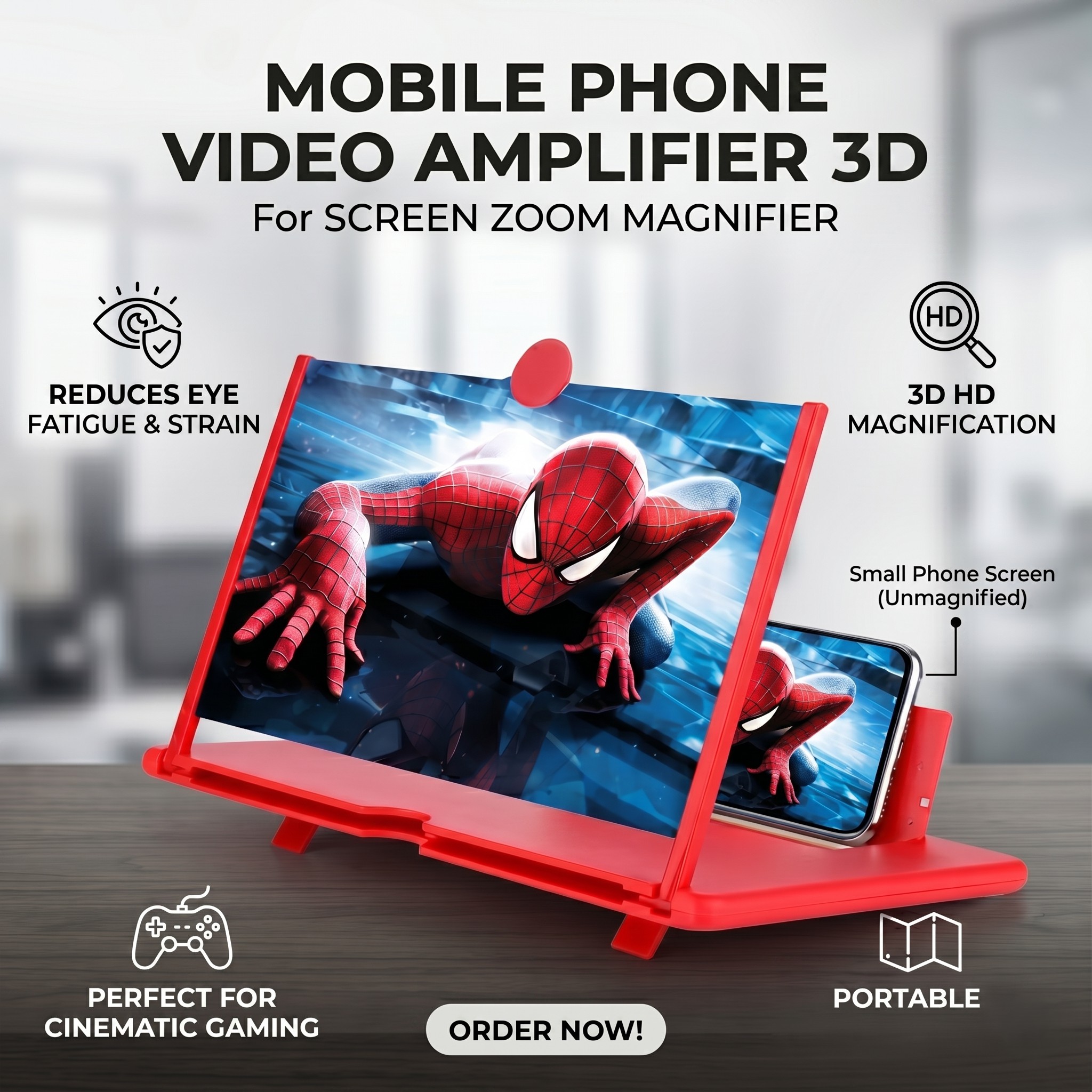 Mobile Phone Video Amplifier 3D for screen zoom magnifier2 - Image 2