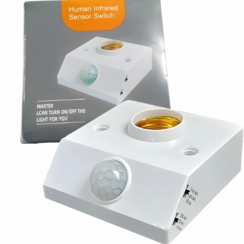 PIR Motion Sensor Bulb Holder – Automatic Infrared Light Switch with Lux Control